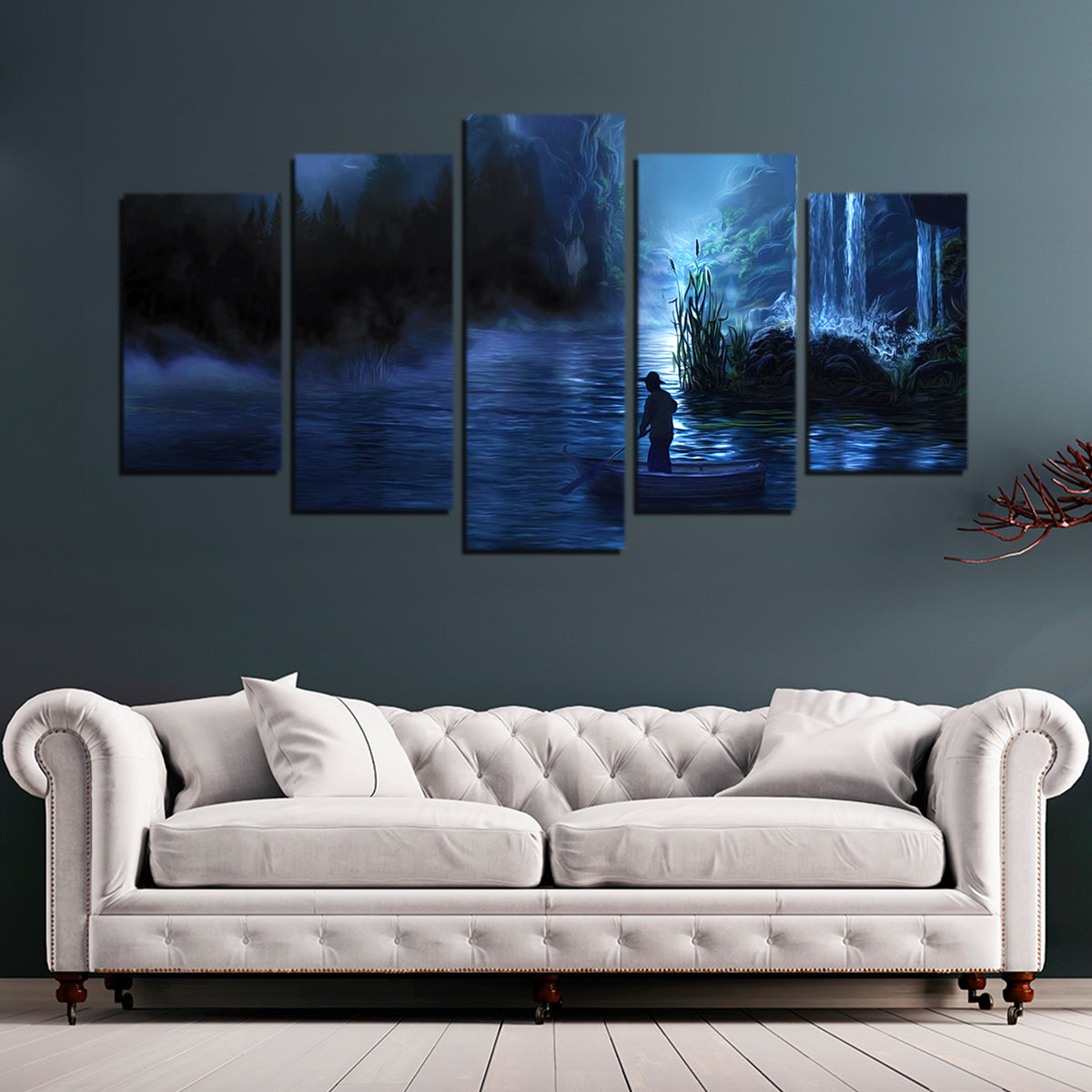 Stunning Paddle at Night Wall Art for Home Decor