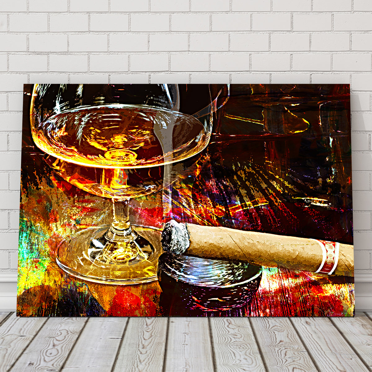 Exquisite Cigar and Whiskey-themed Wall Art for Home Decoration