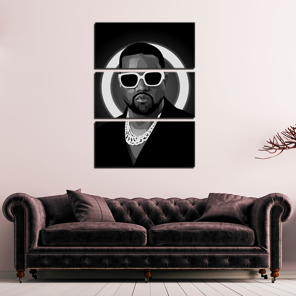 Stunning Grayscale Kanye West Shades Wall Art for Your Home Decor