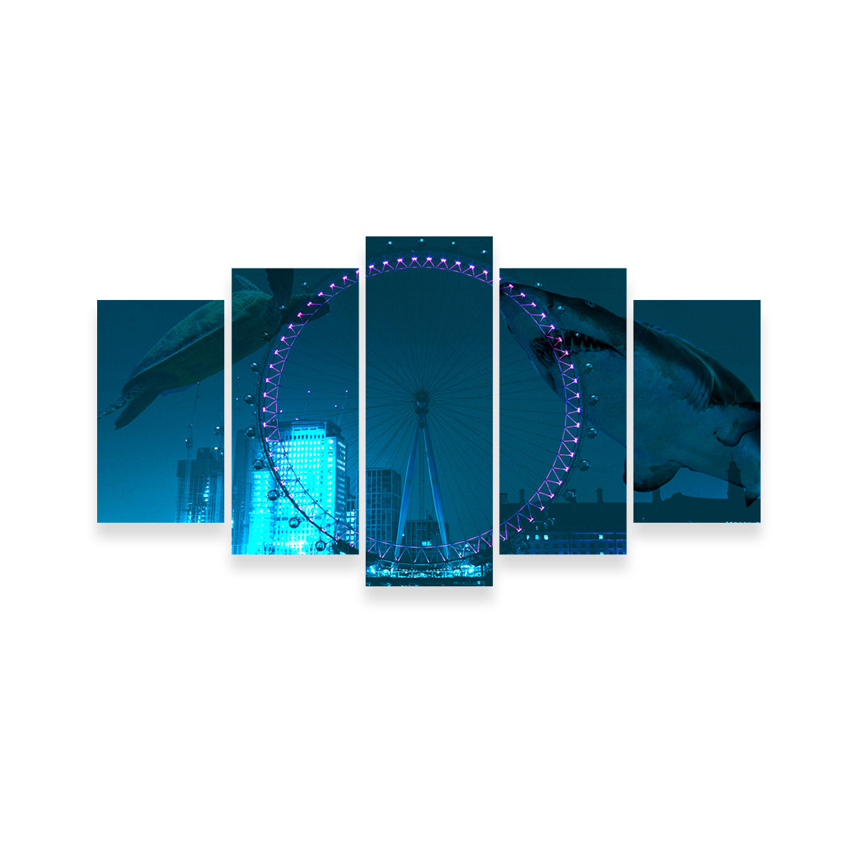 Stunning London Eye Manipulation Wall Art for Home Decor