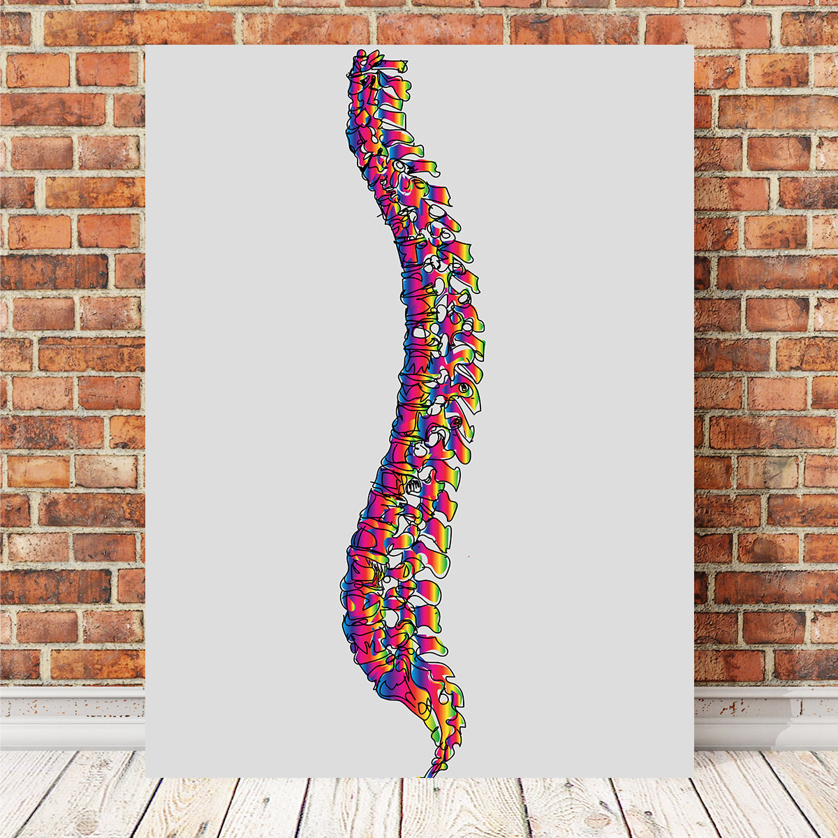 Exquisite Spine Drawing Wall Art for Stunning Interior Decor