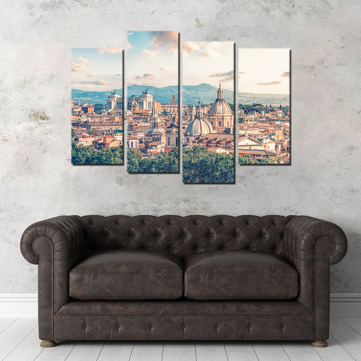 Exquisite Rome Roofs Wall Art by Manjik Pictures