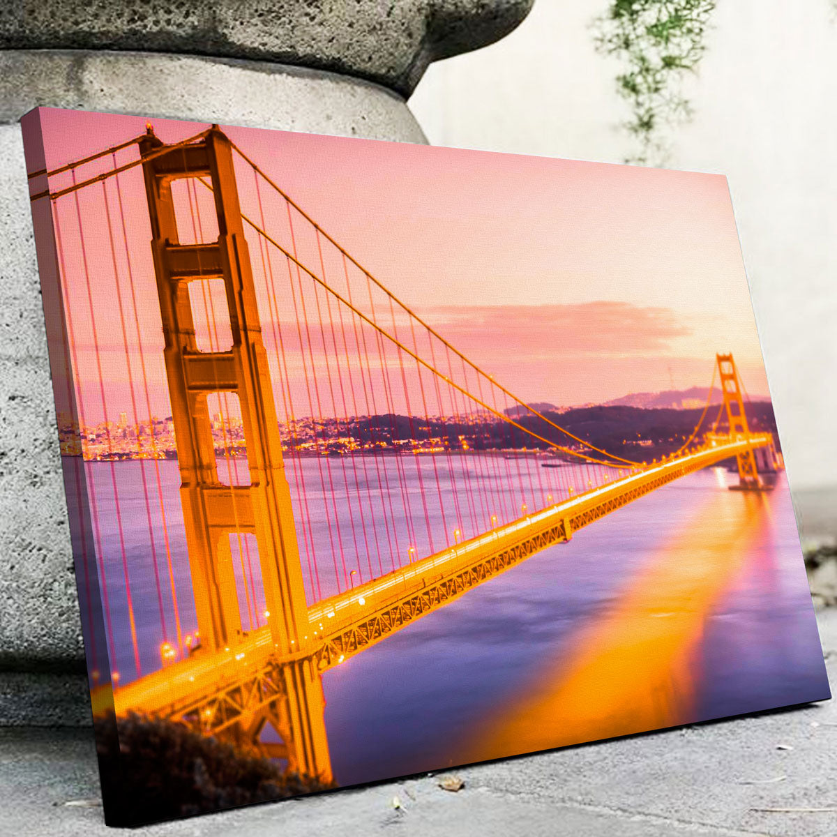 Exquisite Golden Gate Golden Wall Art for Stunning Home Decor