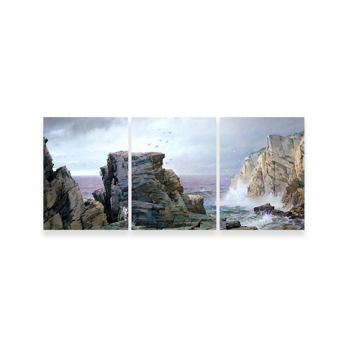 Stunning A Rocky Coast Wall Art by Denise Dundon