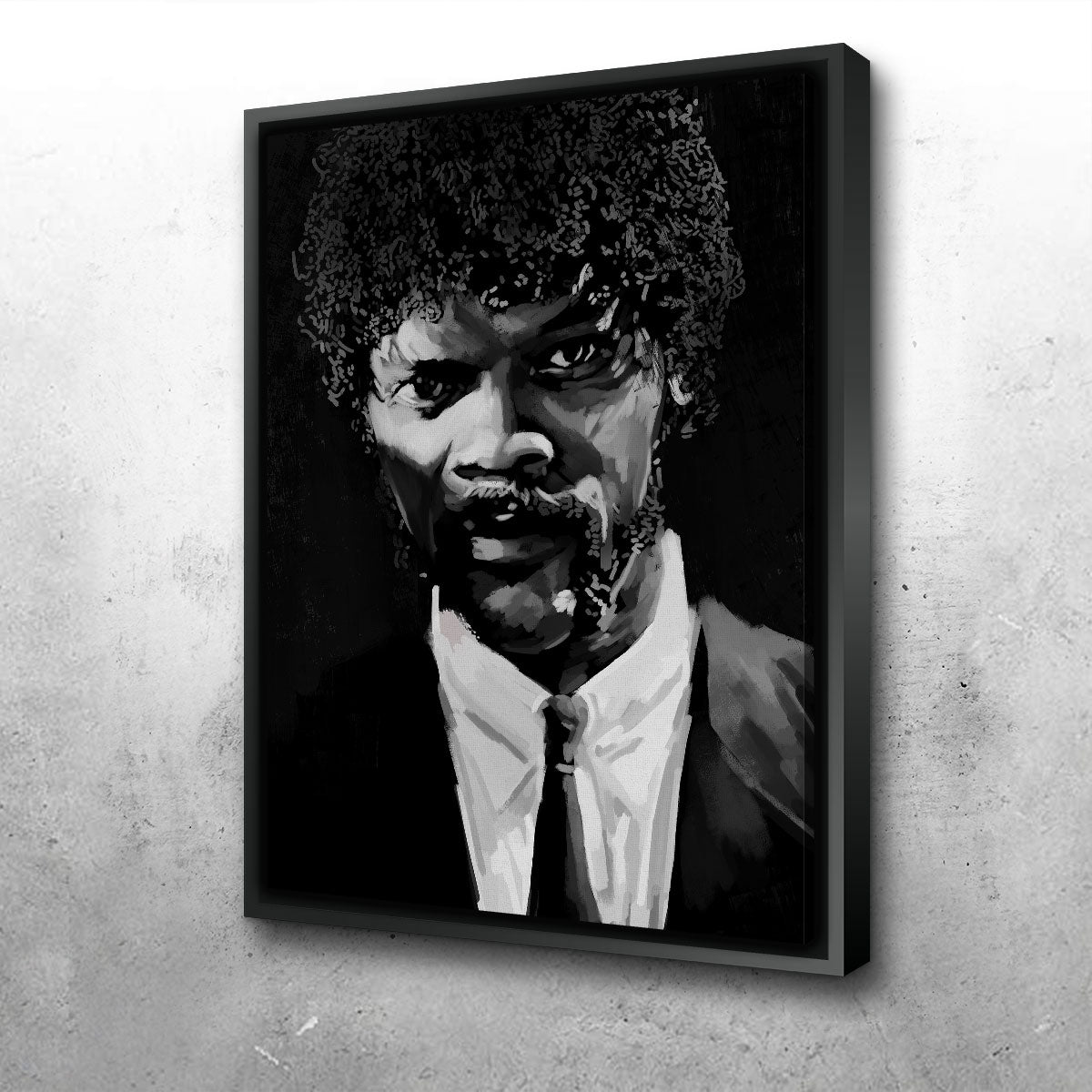 Stunning Grayscale Jules Winnfield Wall Art by Andy Brackpool