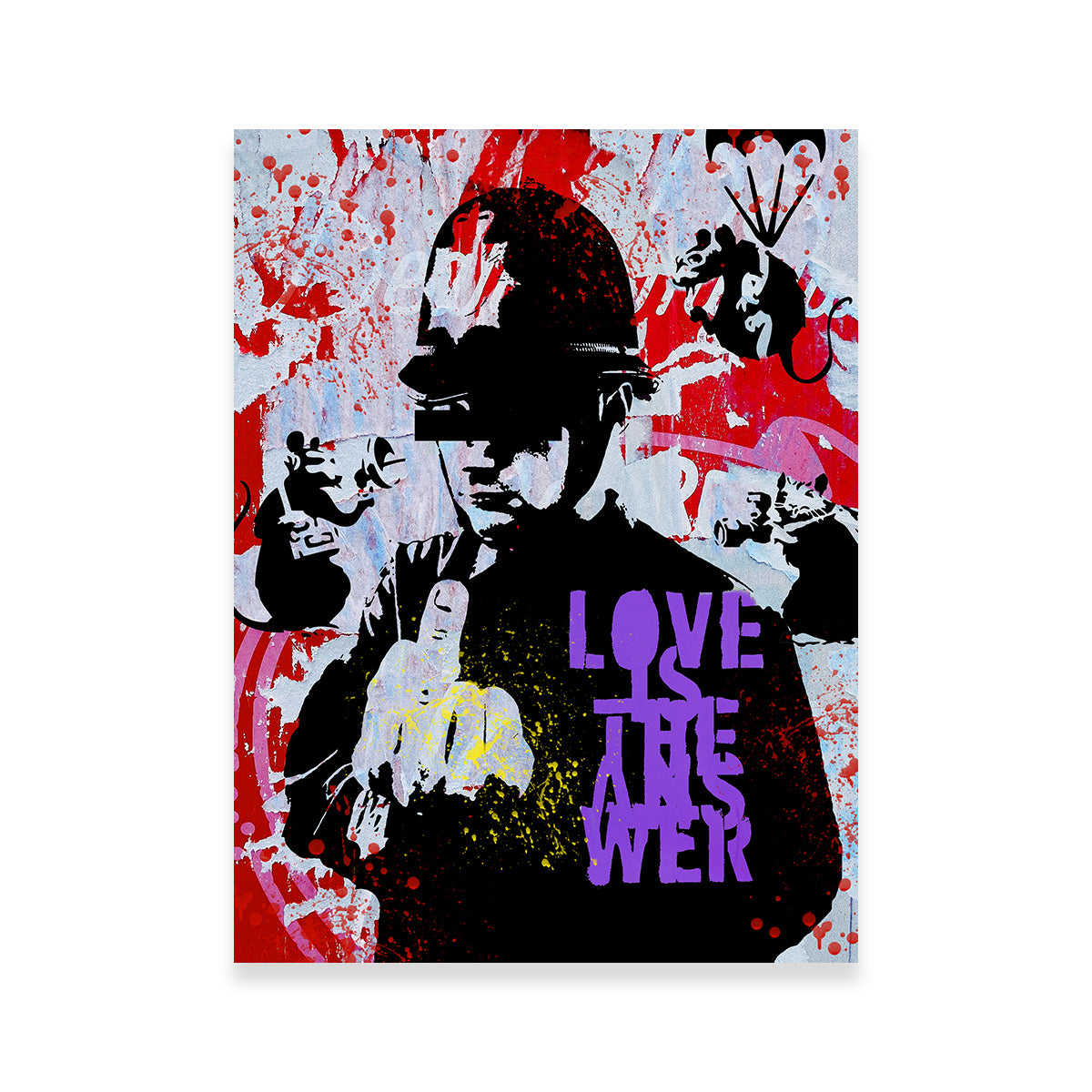 Inspiring 'Love Is the Answer' Wall Art by Stephen Chambers