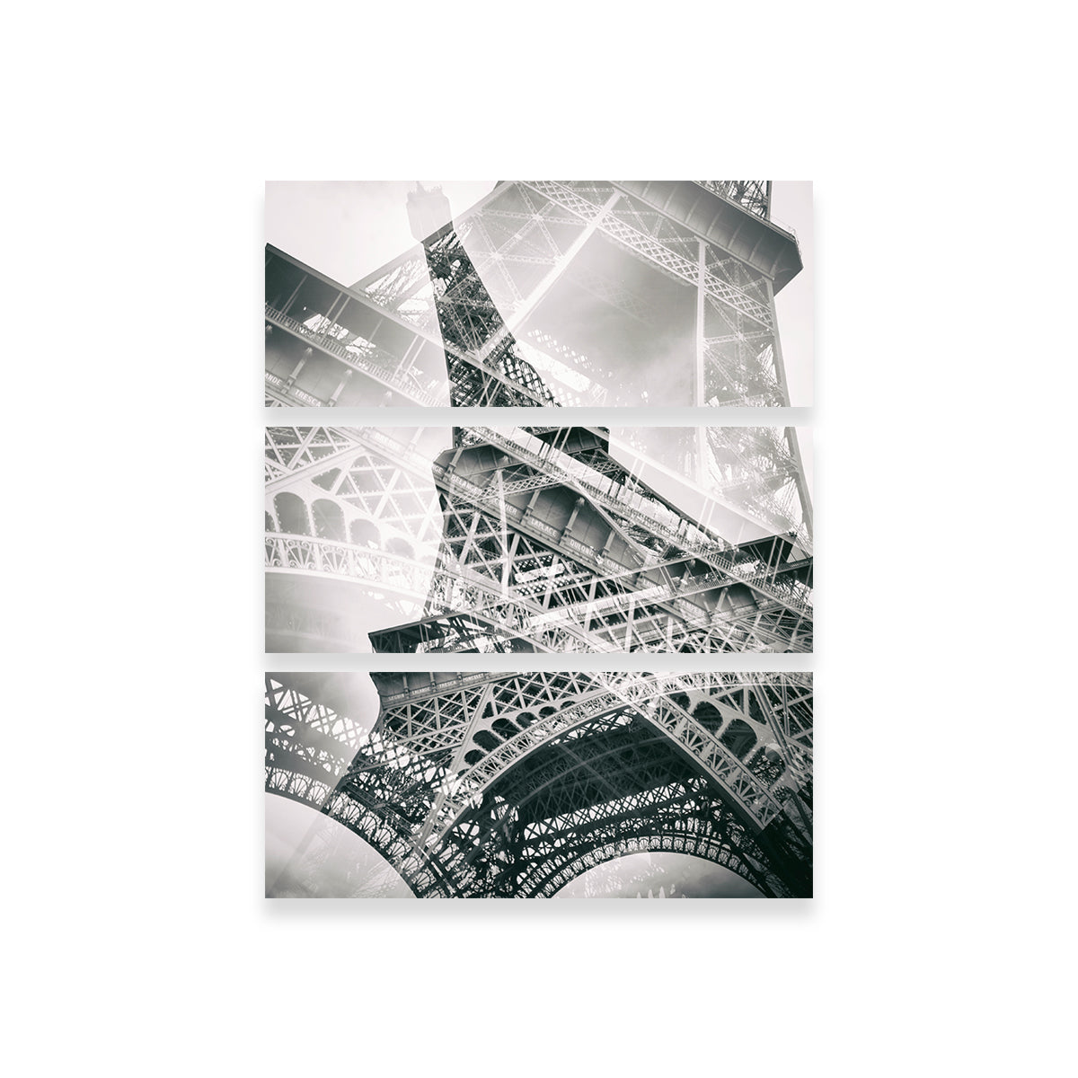 Stunning Eiffel Tower Double Exposure Wall Art for a Captivating Home Decor
