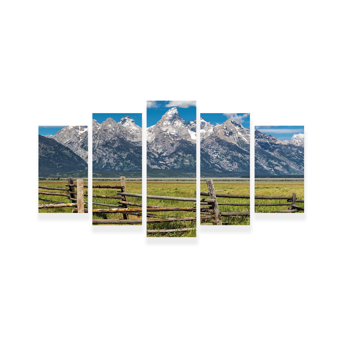 Stunning Grand Tetons and Corral Fence Wall Art for Your Home Decor