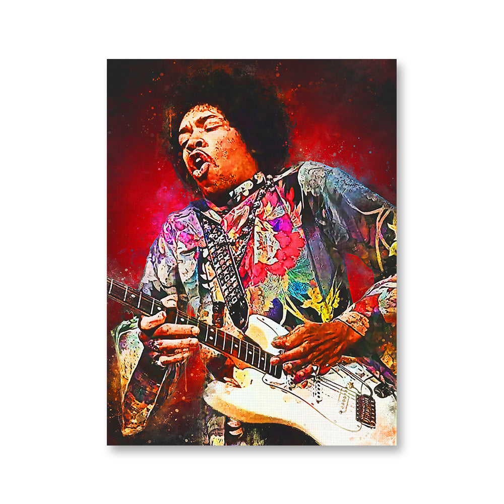 Jimi Hendrix Iconic Rockin Wall Art - Ideal for Music Lovers