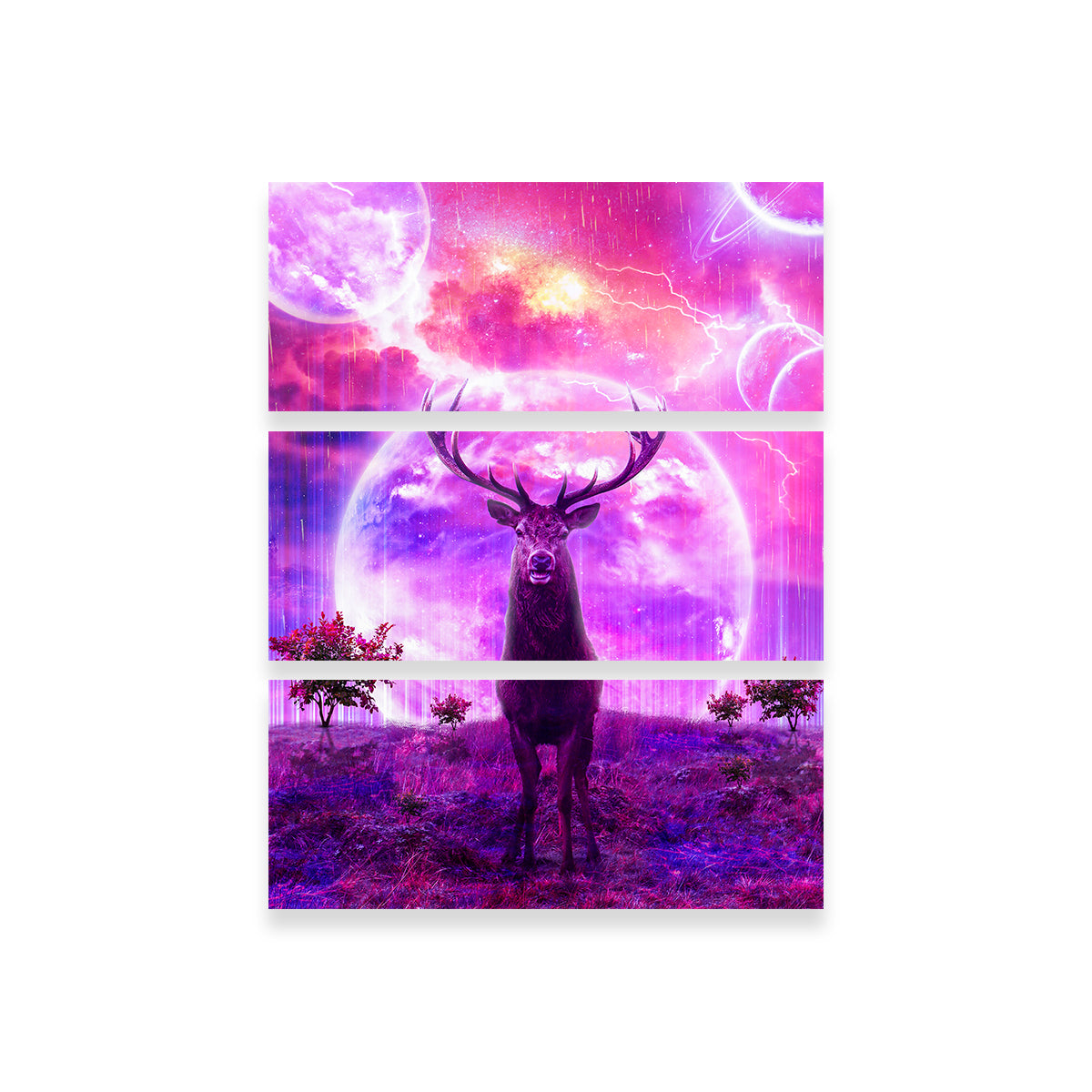 Exquisite Deer Space Wall Art by INDOARC