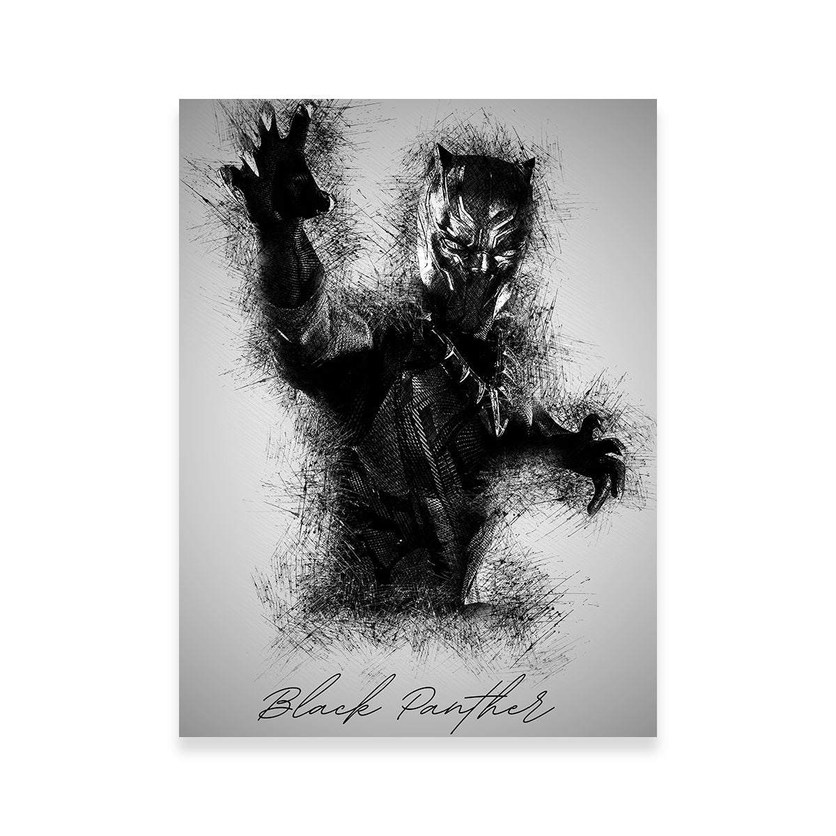 Stunning Black Panther Sketch Wall Art for Your Home Decor