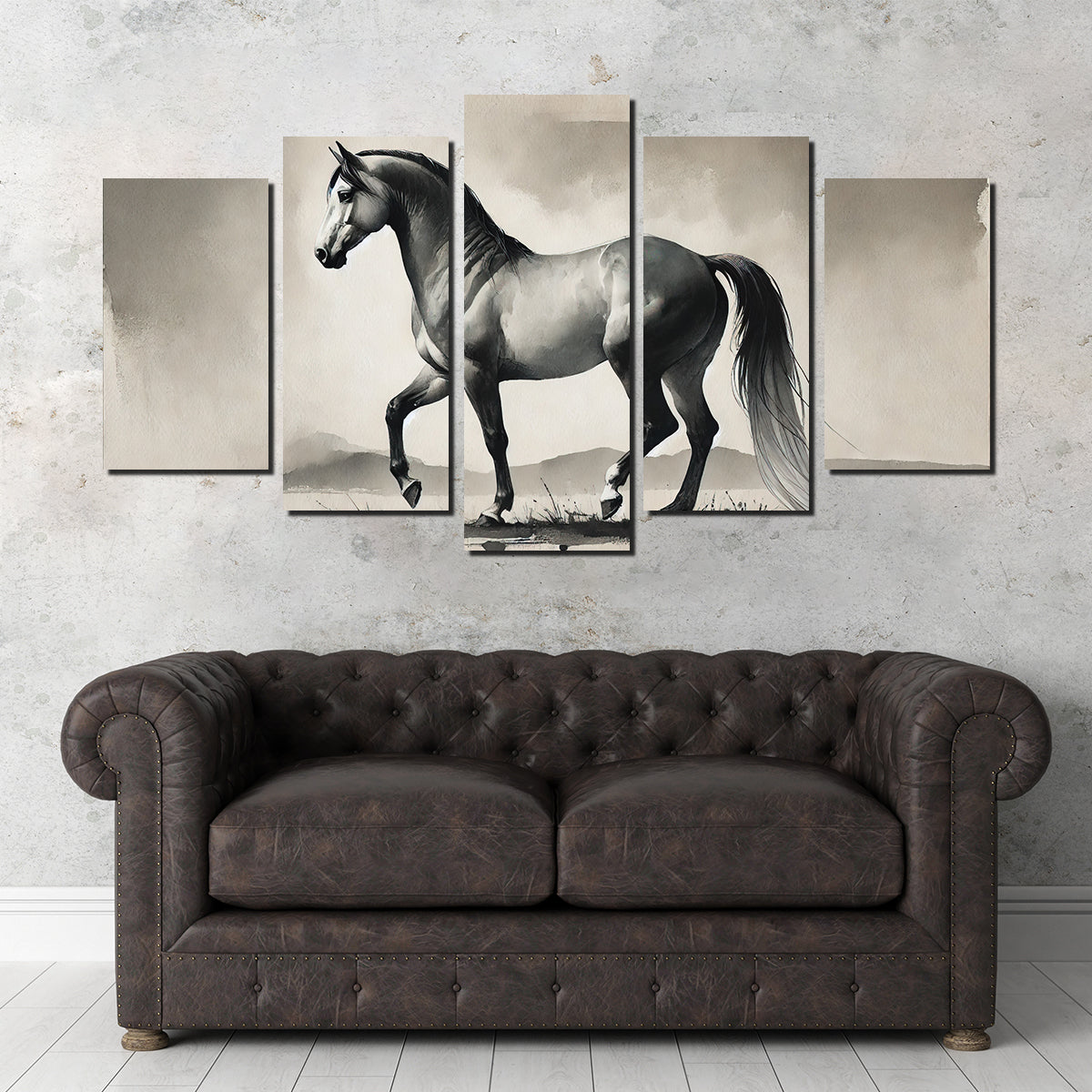 Exquisite Ink Wash Horse Wall Art for Stunning Home Decor