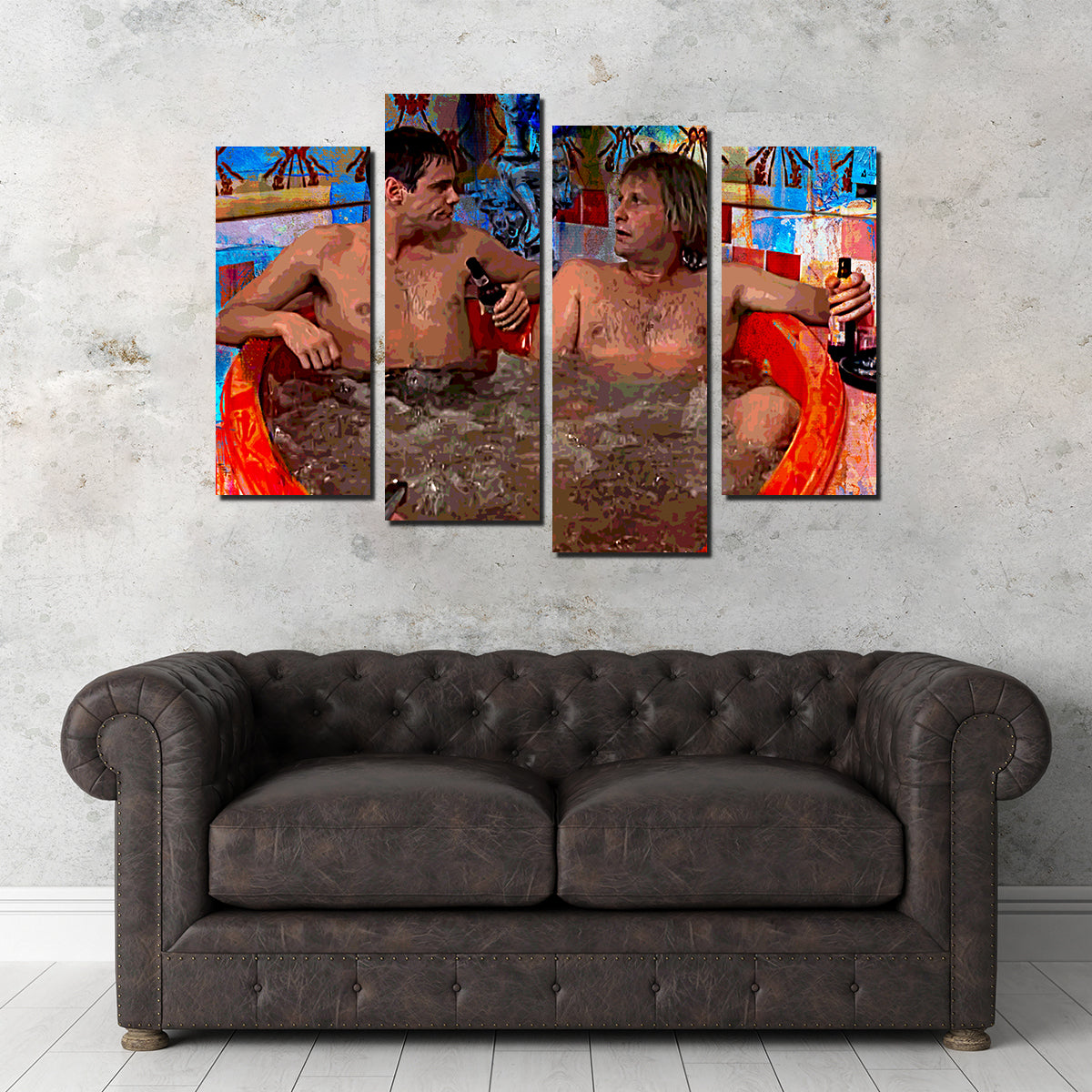 Dumb and Dumber Heart Tub - Premium Handmade Canvas Print