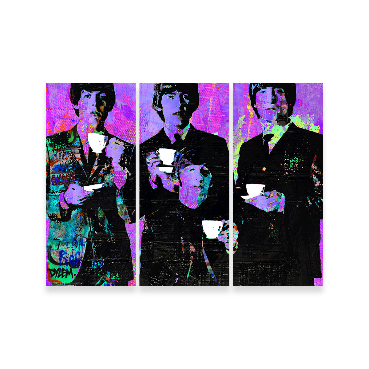 The Beatles Tea Time Inspired Wall Art - A Must - Have for Music Lovers