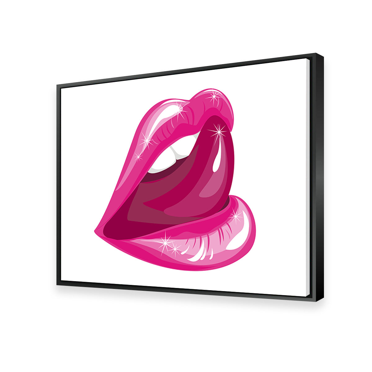 Lick Lips: Premium Hand - Built Kiln - Dried Pine Wood Framed Canvas Prints