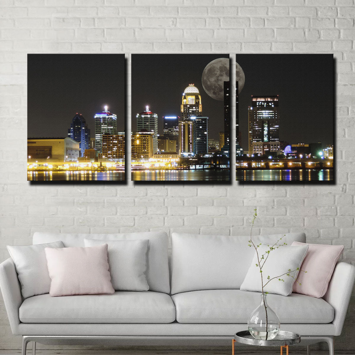 Stunning Louisville Skyline Wall Art with Sustainable Frames