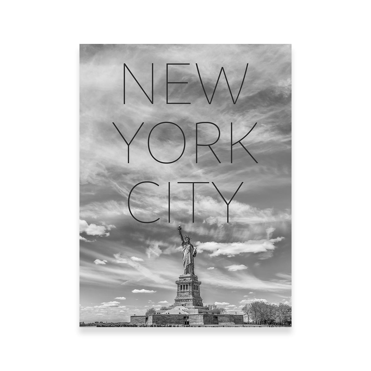 New York City Statue of Liberty Text Wall Art - Stunning Decor for Your Space