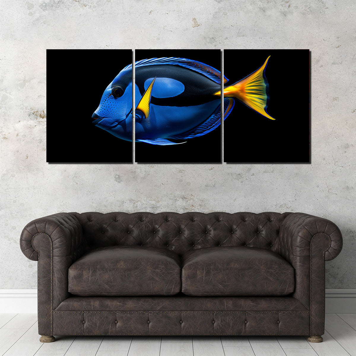 Stunning Regal Blue Tang Fish Wall Art for Home Decor