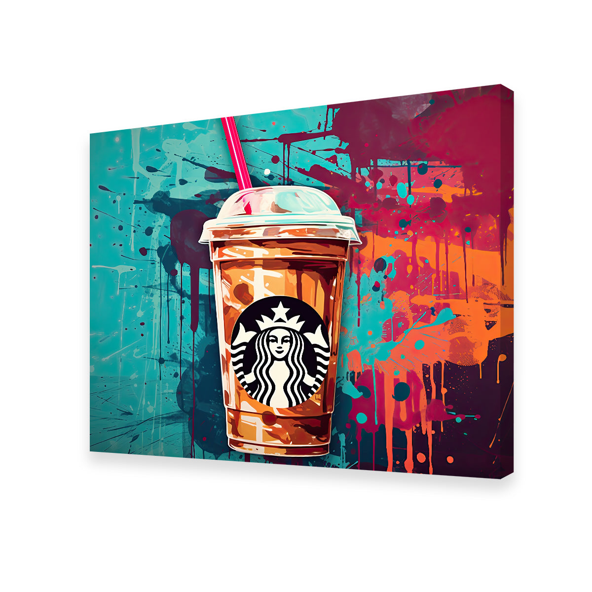 Unique Starbucks Coffee Warhol-inspired Wall Art by Ralph & Laura Design