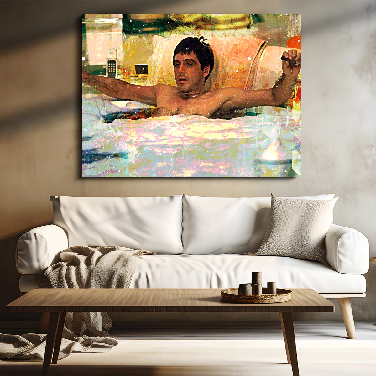 Scarface Bathtub High - Quality Wall Art for Home Decor