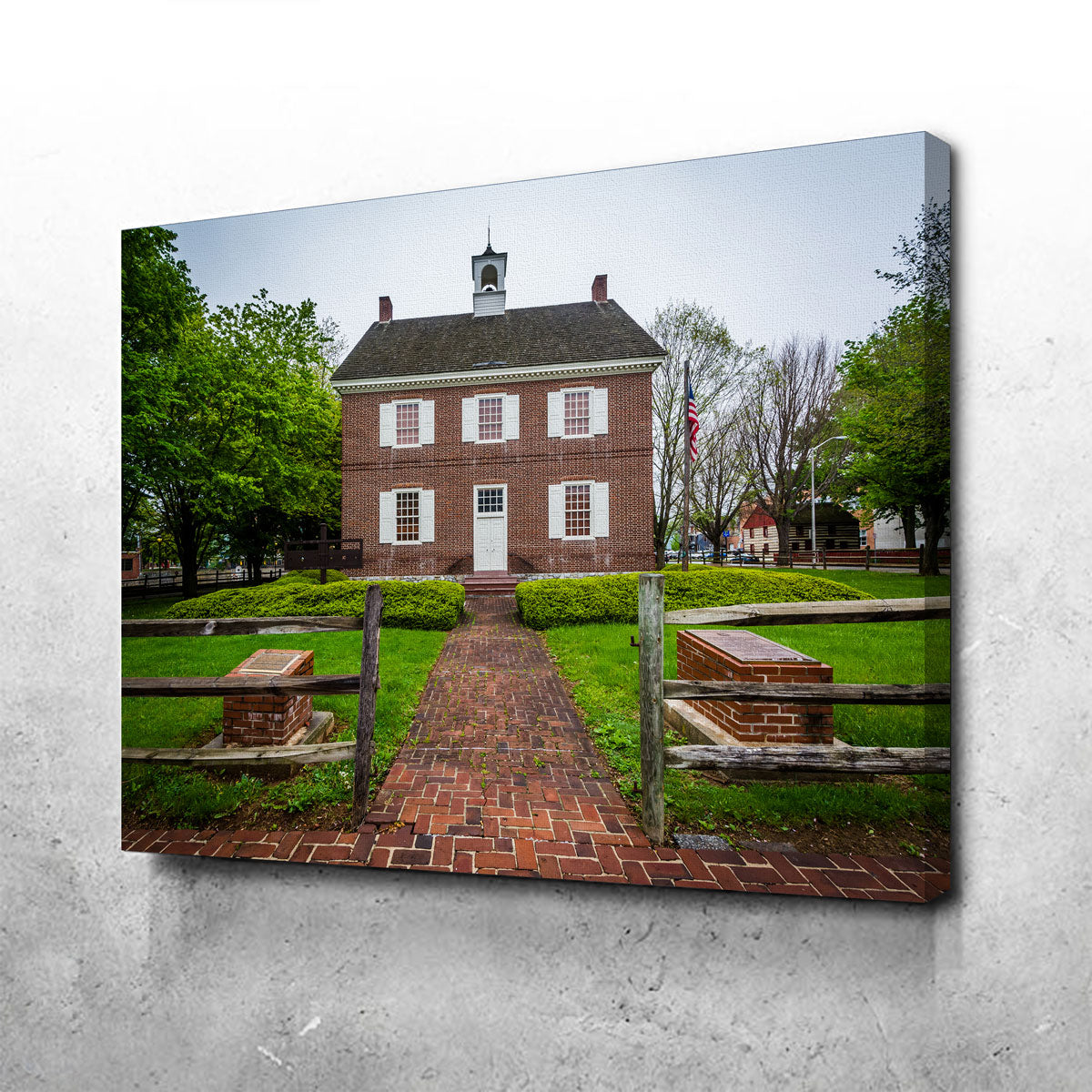 Stunning Colonial Courthouse Wall Art - Museum-Quality Canvas