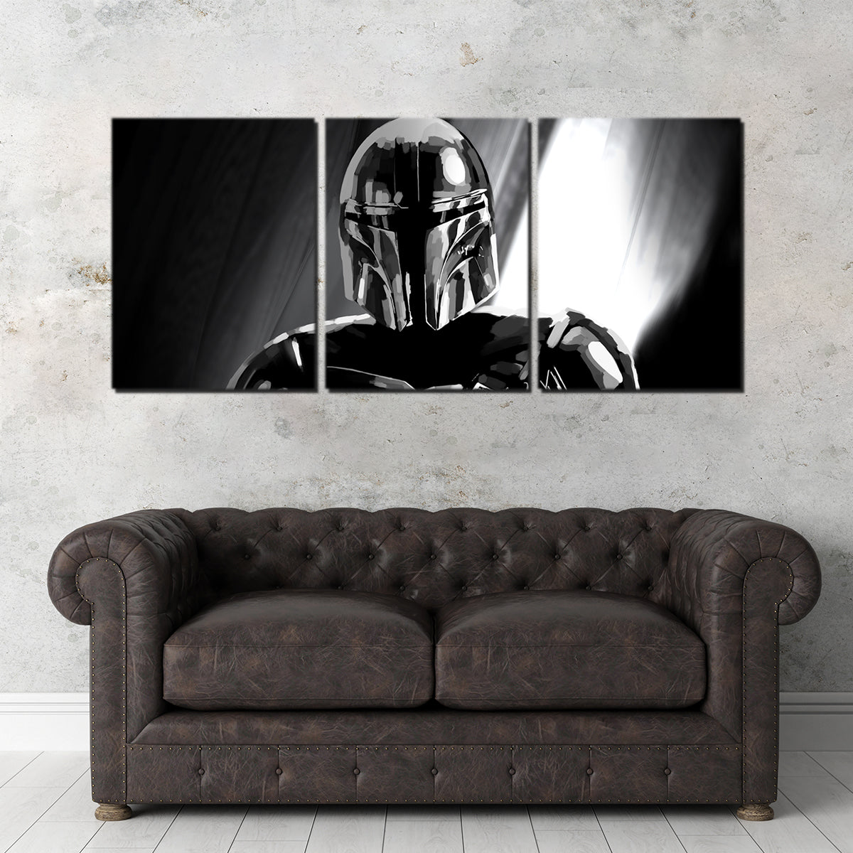 Stunning Grayscale Bounty Hunter Wall Art by Andy Brackpool