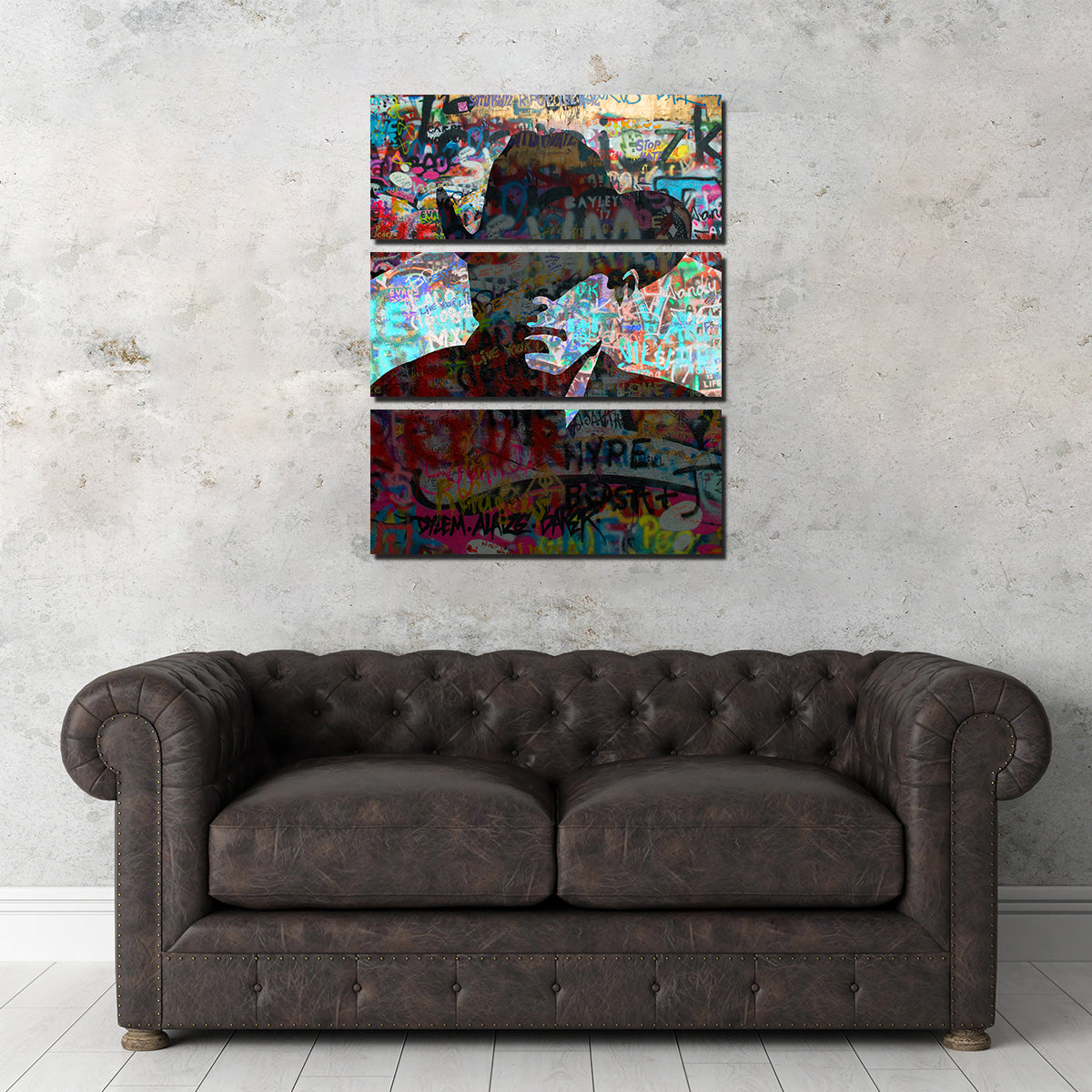 Stunning Graffiti Cowboy Wall Art by Stephen Chambers
