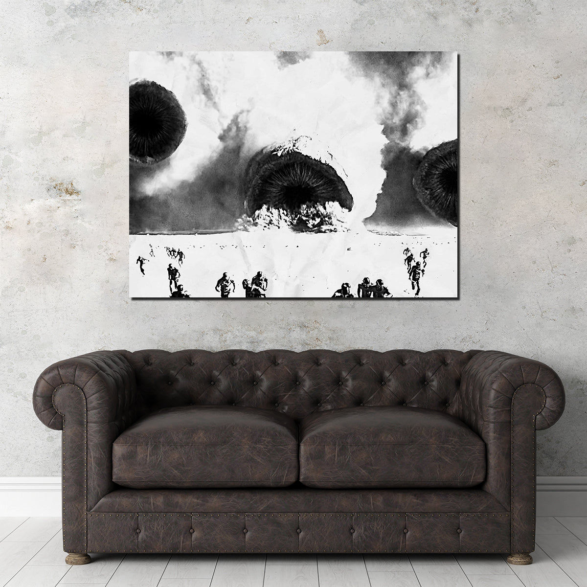 Stunning Dune Grayscale Sandworms Wall Art for Your Home Decor