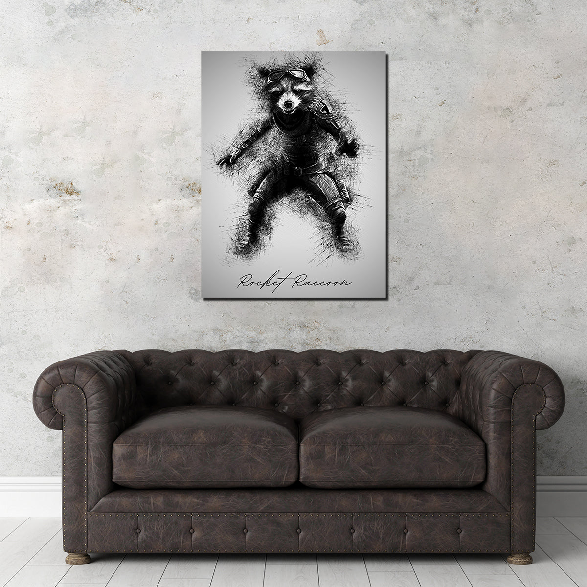 Stunning Rocket Raccoon Wall Art for a Captivating Home Decor
