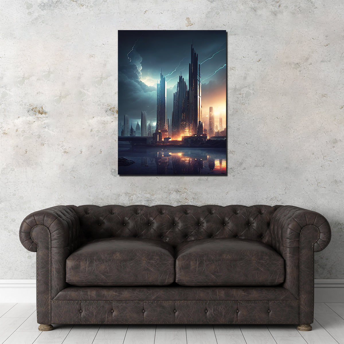 Stunning Dark Storm Over Europa Wall Art for Home Decor