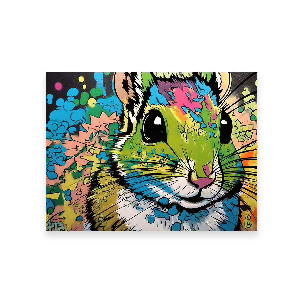 Unique Chipmunk Graffiti Wall Art by Stephen Chambers