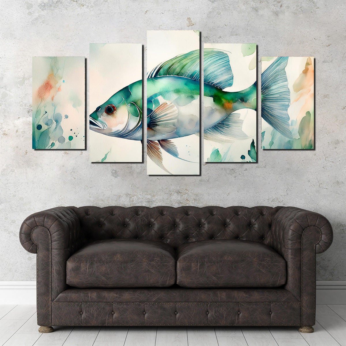 Exquisite Salt Water Fish Painting Wall Art for Stunning Home Decor