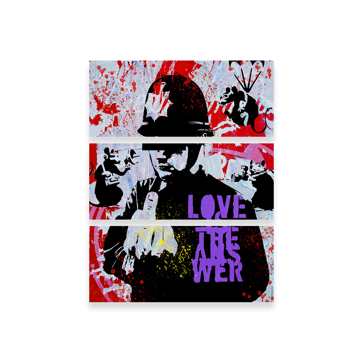 Inspiring 'Love Is the Answer' Wall Art by Stephen Chambers