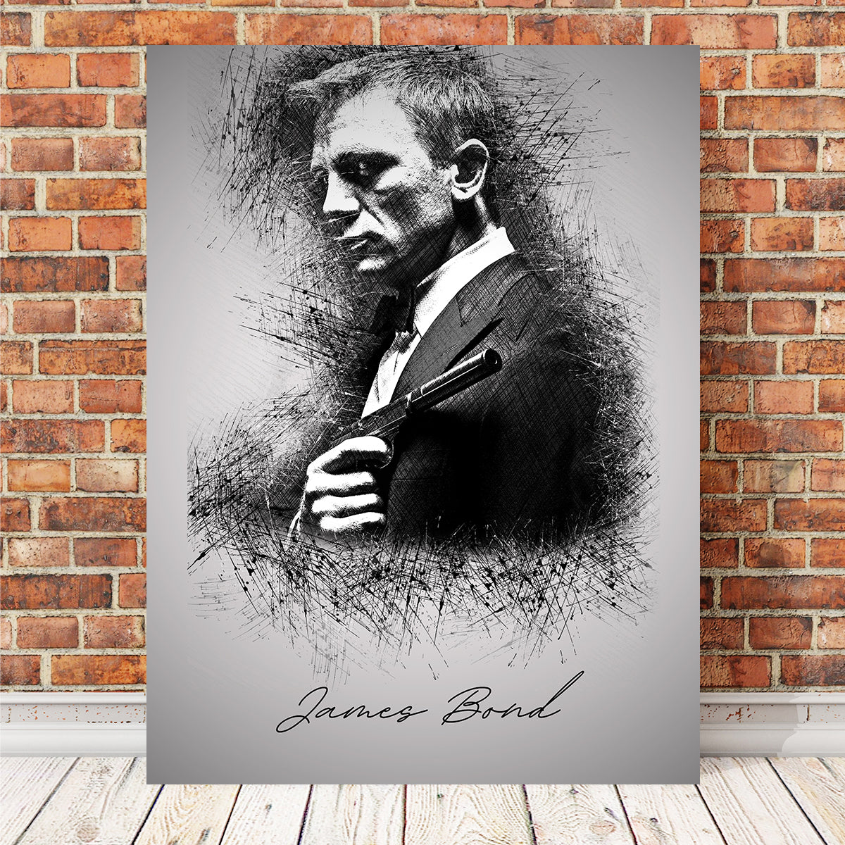 Exclusive James Bond Silencer Wall Art - A Captivating Decor Piece
