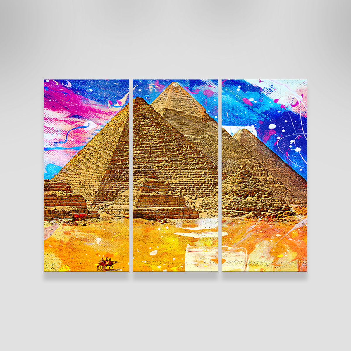 Stunning Egypt Pyramids Abstract Wall Art for Your Home Decor