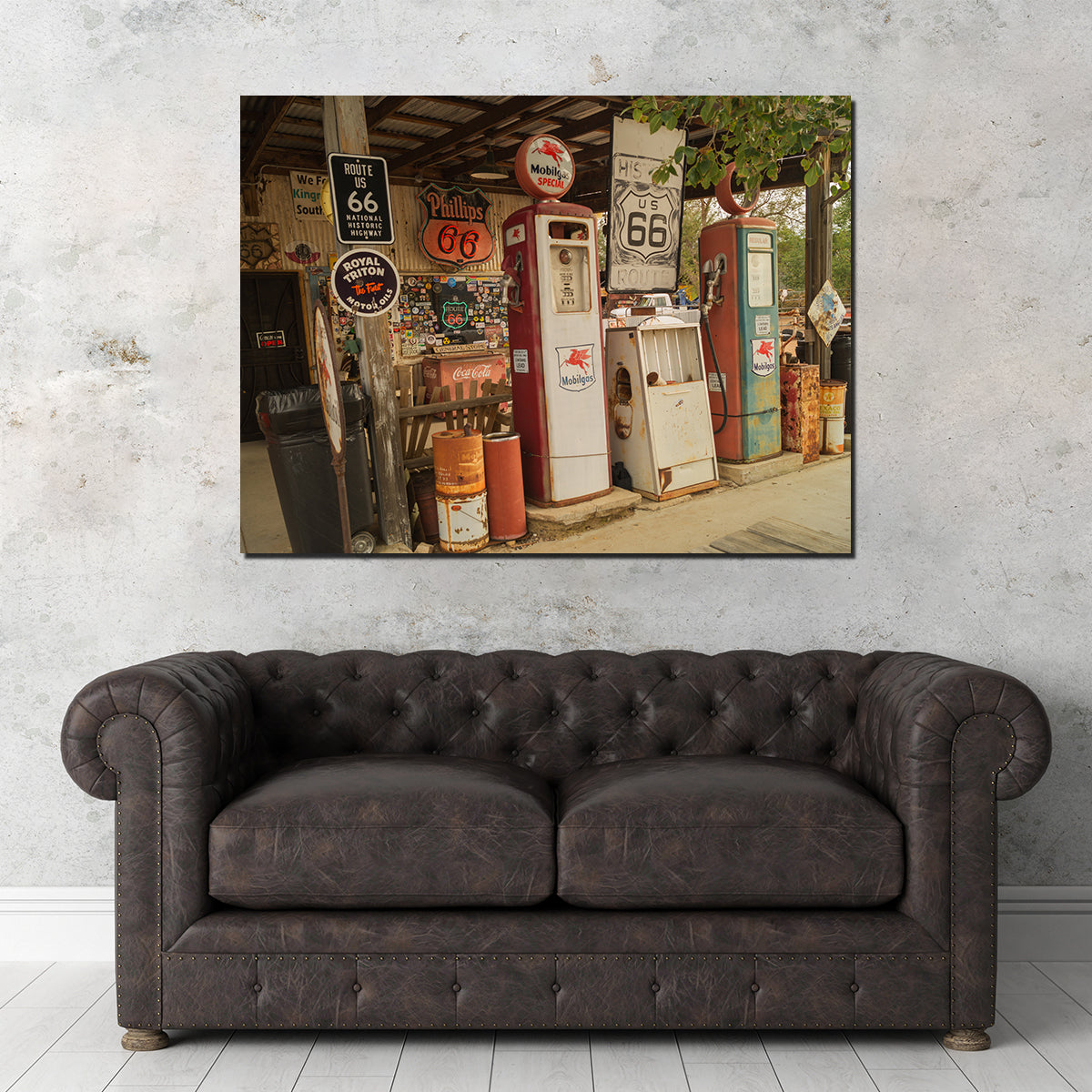 Authentic Route 66 in Arizona Canvas Prints