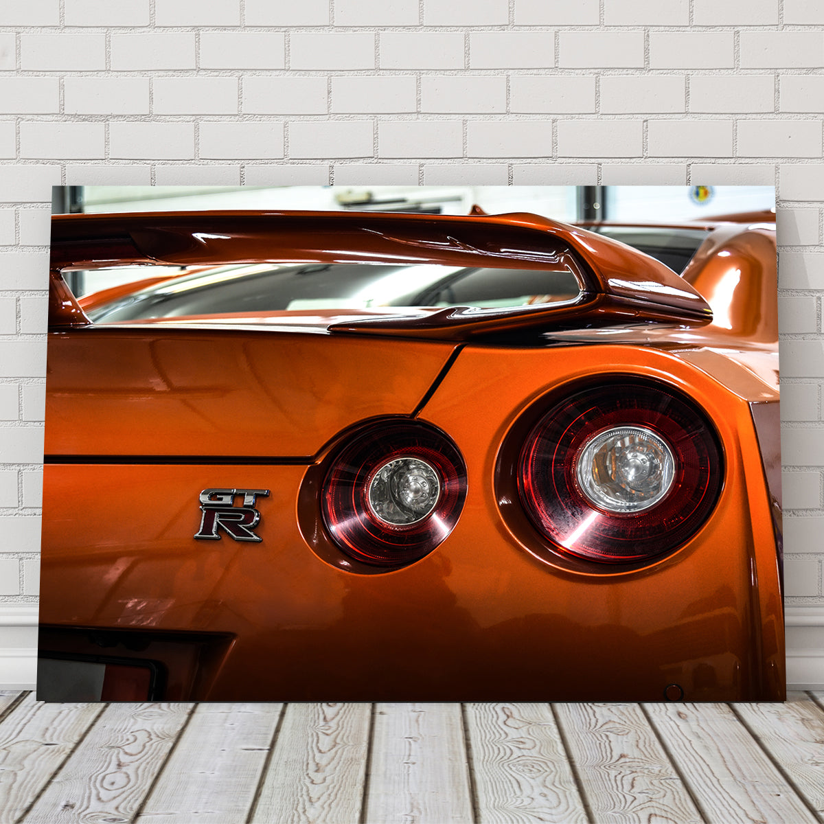 Stunning Orange Nissan GTR 3 Wall Art for Car Enthusiasts