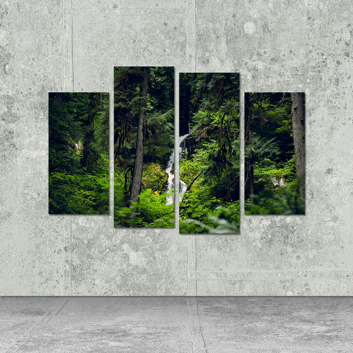 Exquisite Rainforest Waterfall Wall Art by Kyle Sherry