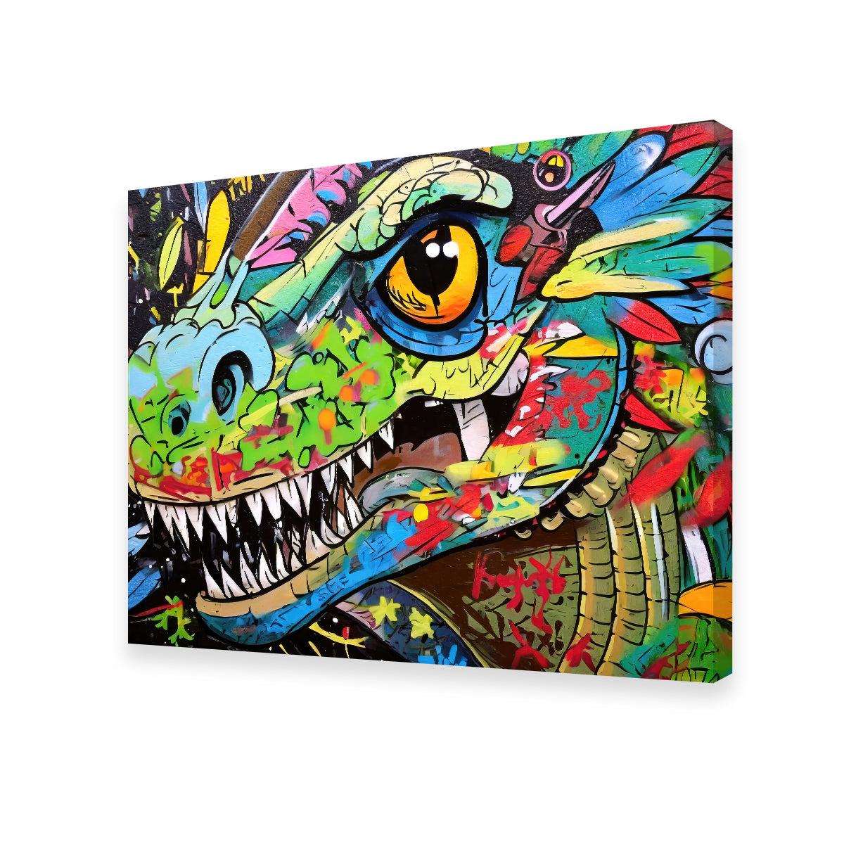 Stunning Dinosaur Graffiti Wall Art by Stephen Chambers