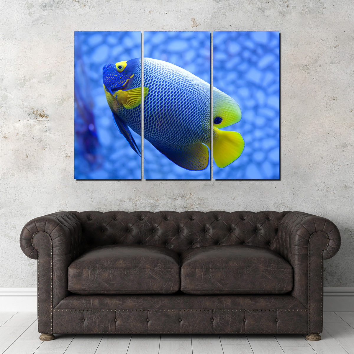 Vibrant Blue and Yellow Tropical Fish Wall Art for Stunning Home Decor