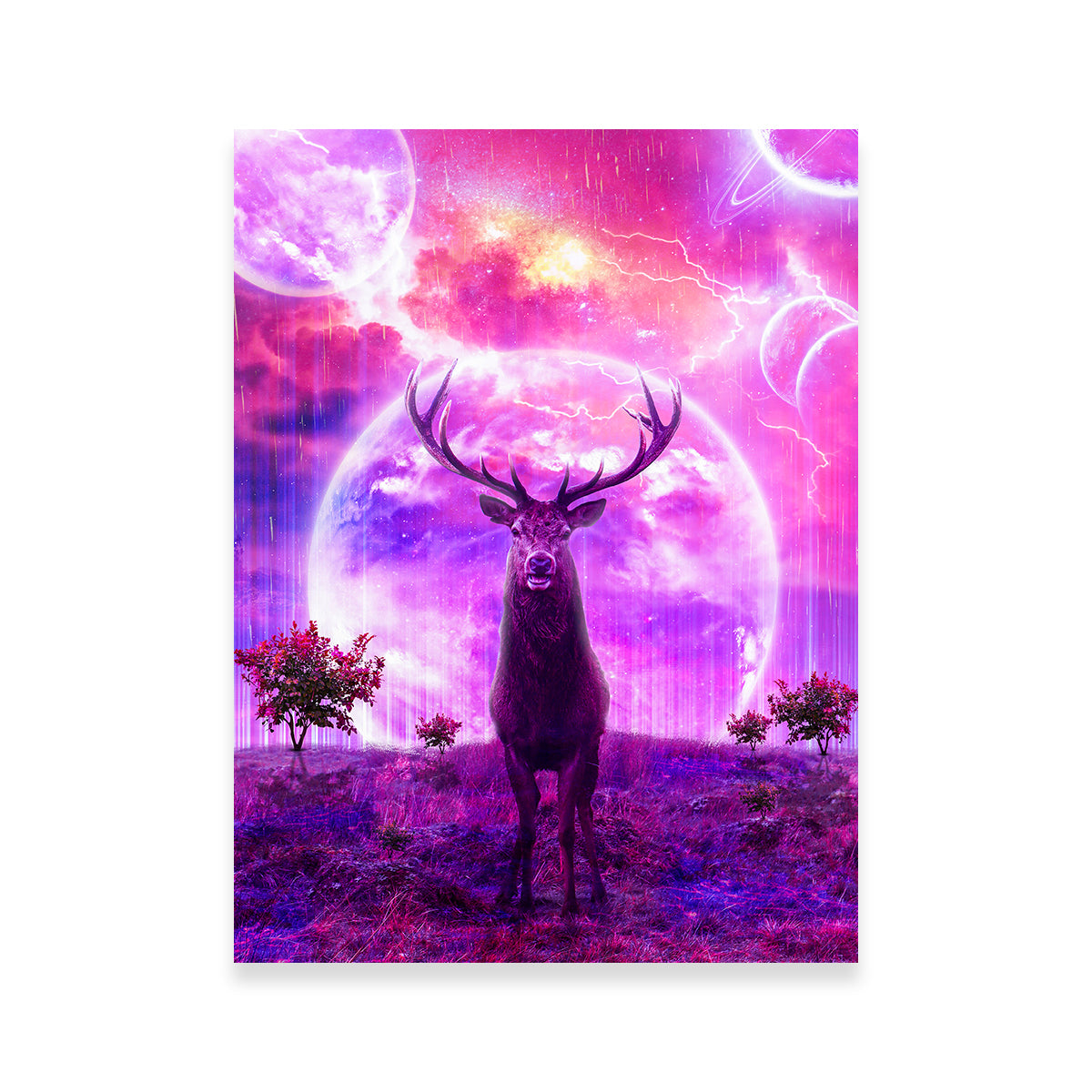 Exquisite Deer Space Wall Art by INDOARC