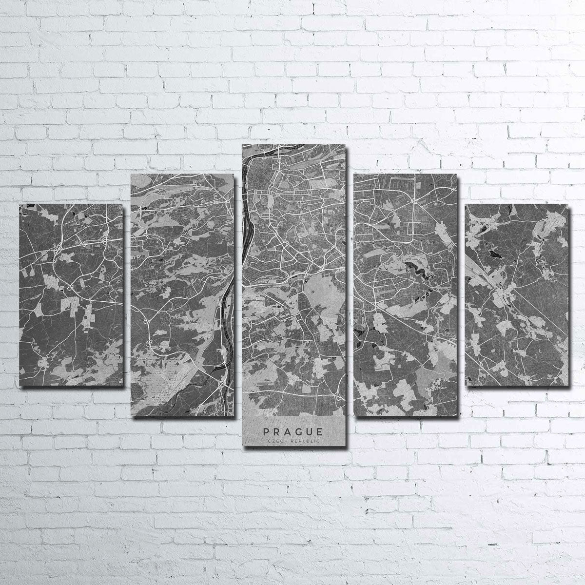 Stunning Prague Map 2 Wall Art for Your Home Decor