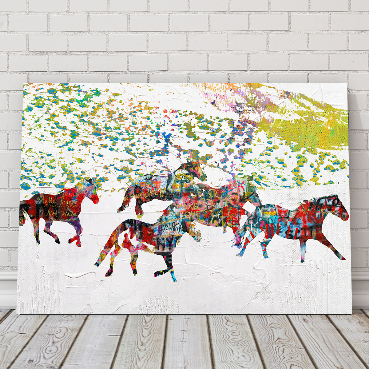 Exquisite Peace Horse in the Snow Wall Art by Stephen Chambers