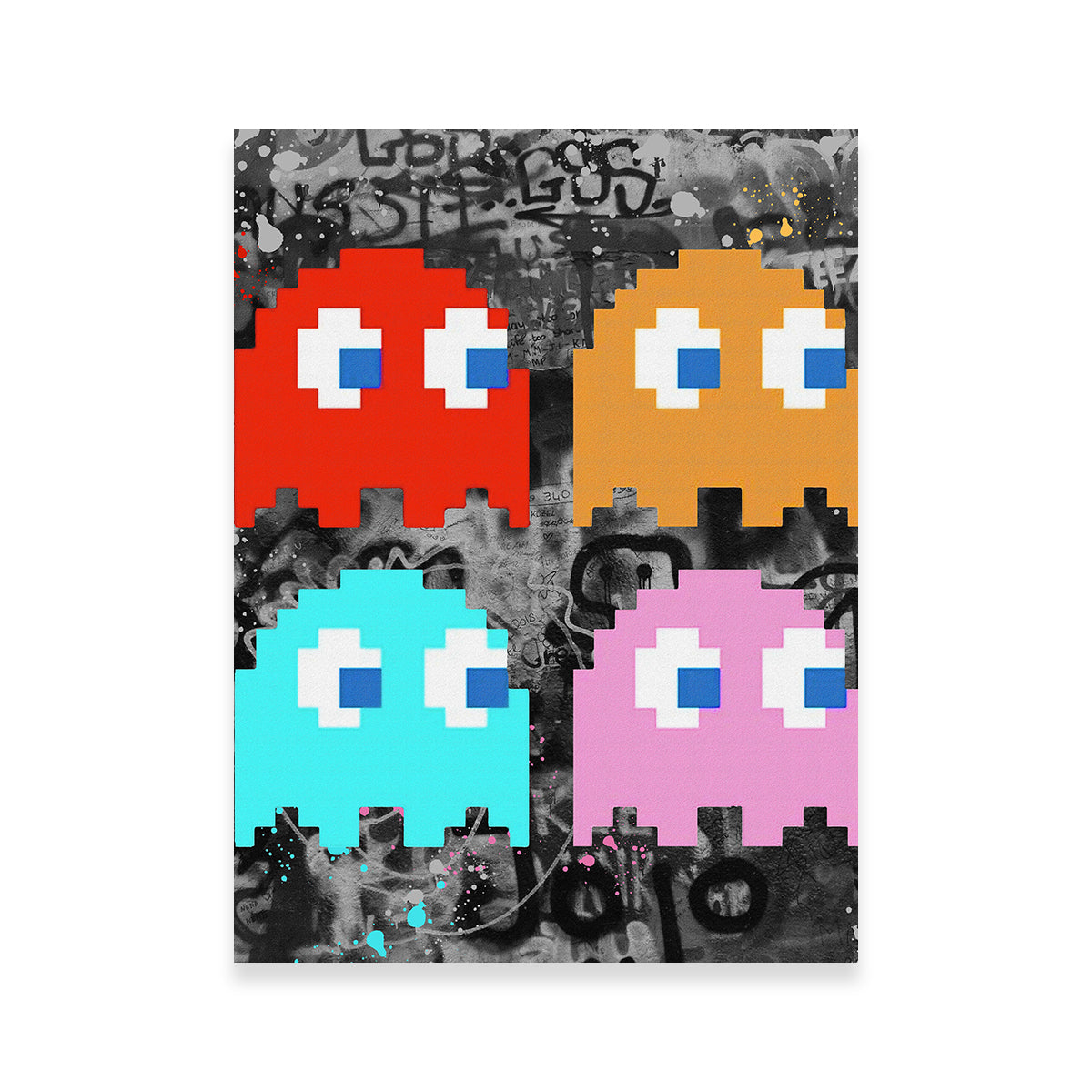 Eye - Catching Pacman Ghosts Wall Art by Stephen Chambers
