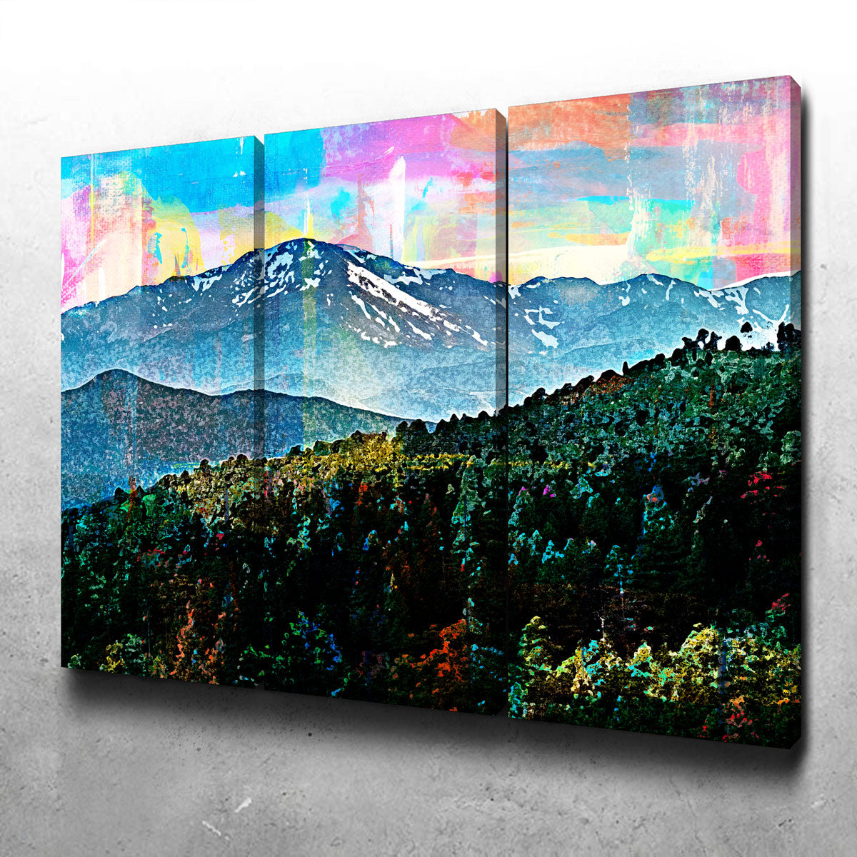 Stunning Abstract Pikes Peak Wall Art for Your Home Decor