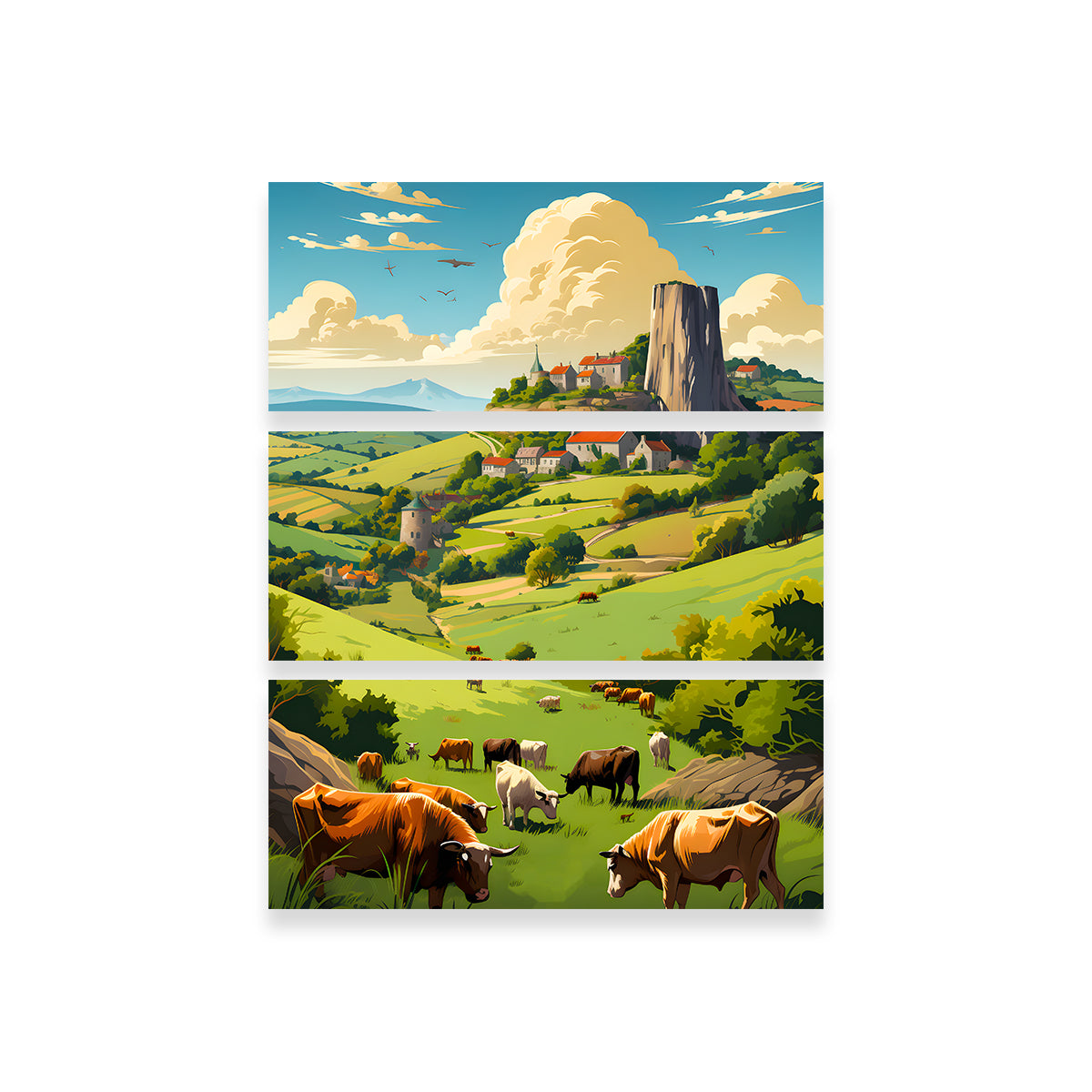 Exquisite French Countryside Wall Art by Valth Graphics