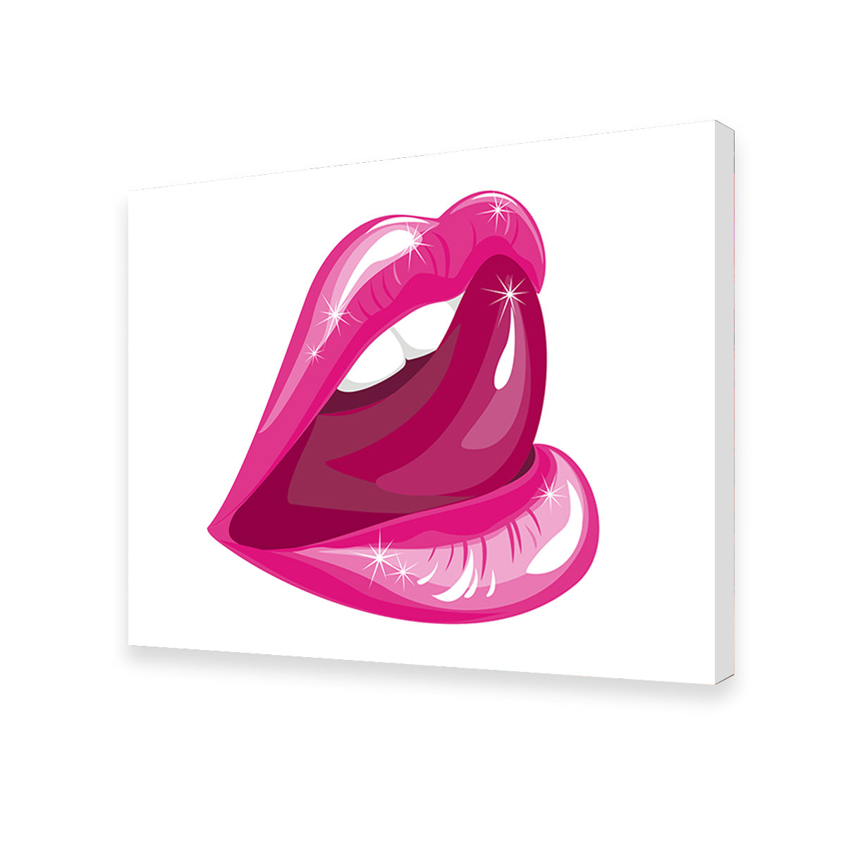 Lick Lips: Premium Hand - Built Kiln - Dried Pine Wood Framed Canvas Prints