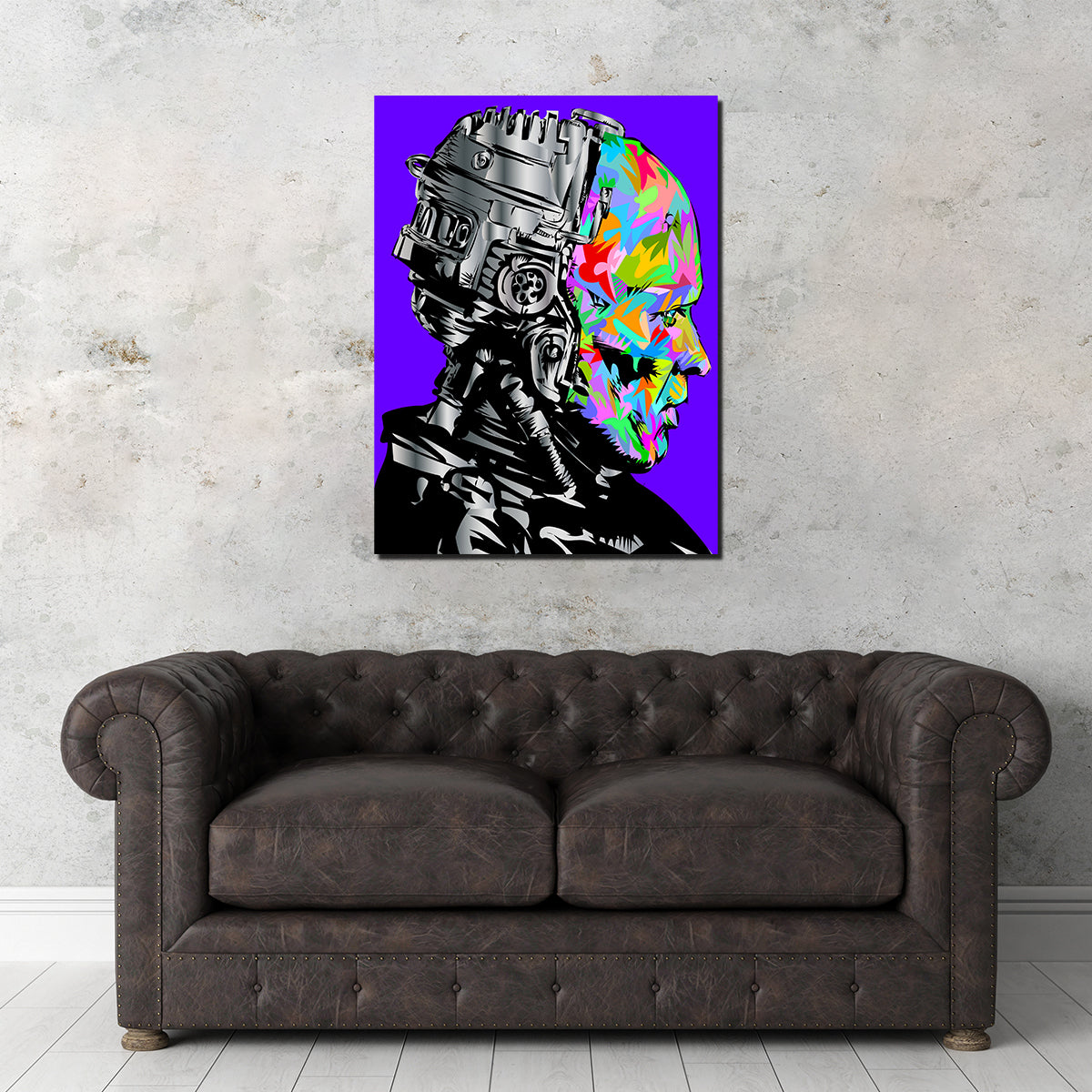 Stunning Robo Cop Color Wall Art for Home Decor