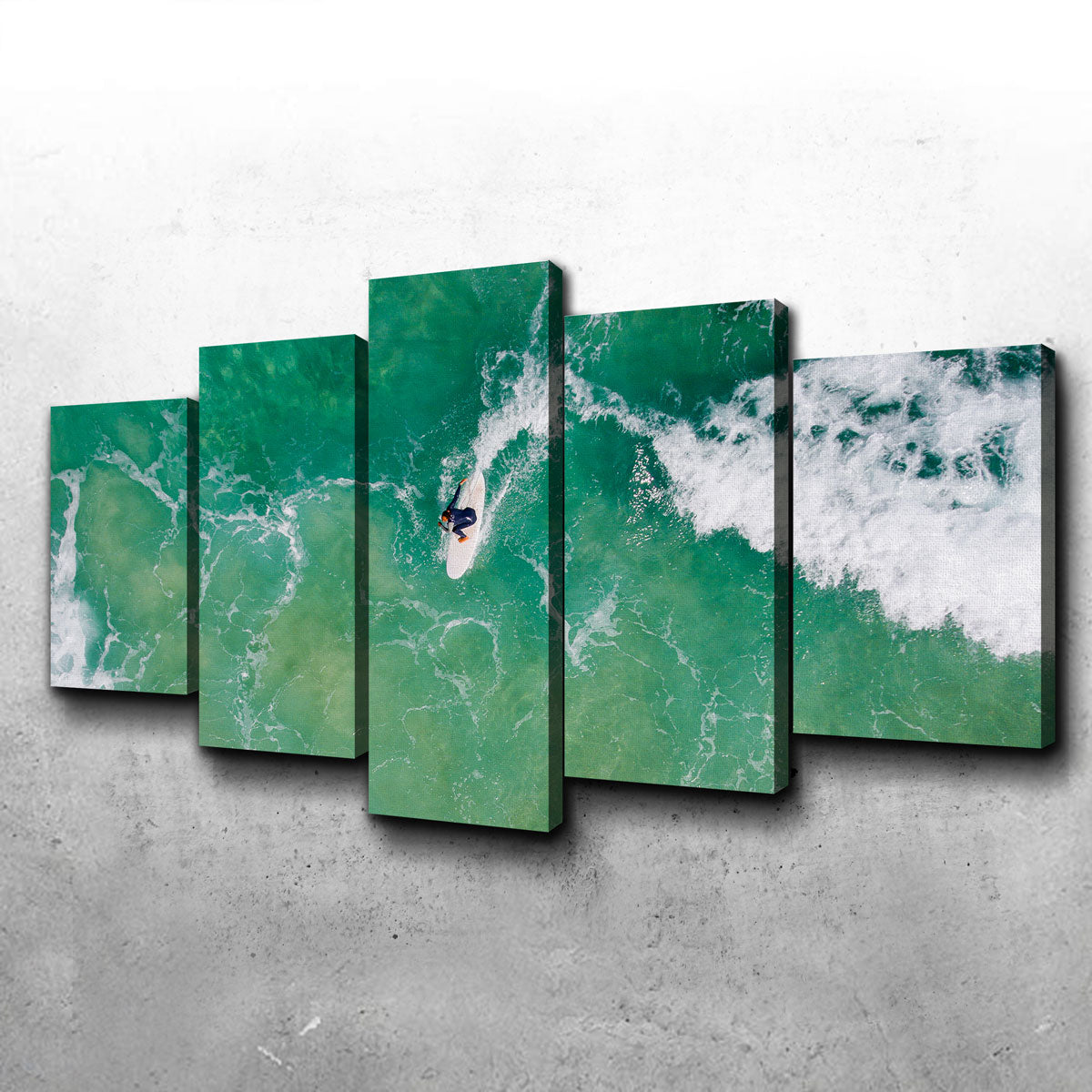 Stunning Green Surf Wall Art by Karolis Janulis