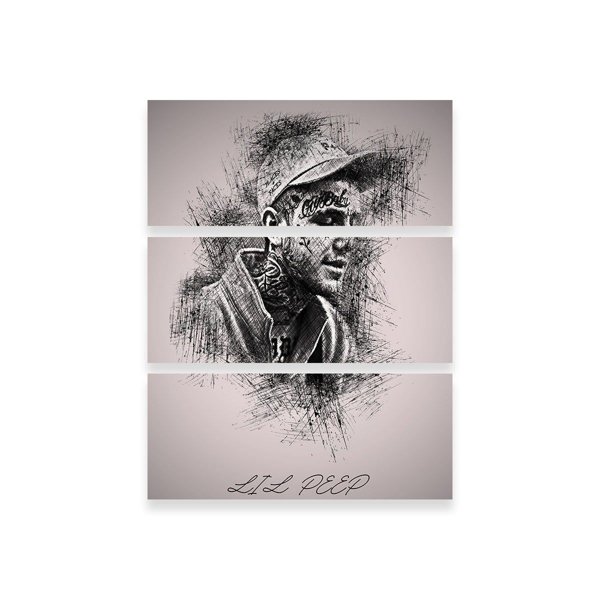 Stunning Lil Peep Sketch Wall Art for Bedroom Decor
